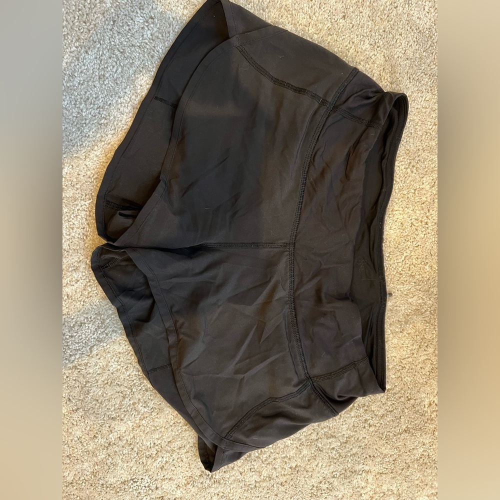 Lululemon black speed up shorts